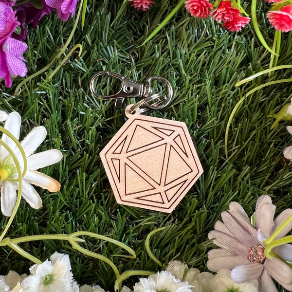 D20 Keychain Charm
