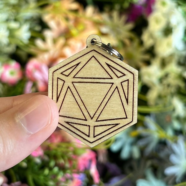 D20 Keychain Charm