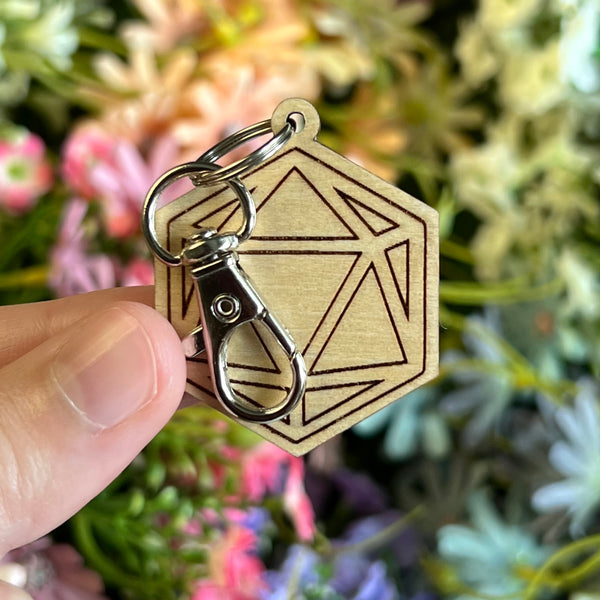 D20 Keychain Charm