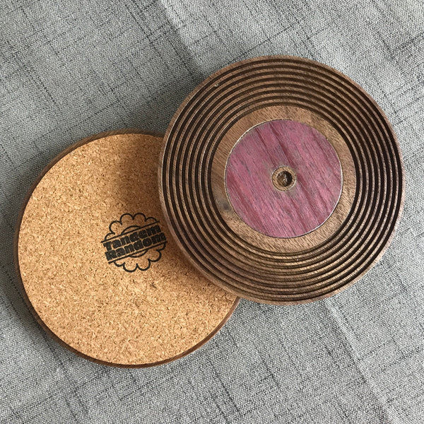"Vinyl" record coaster