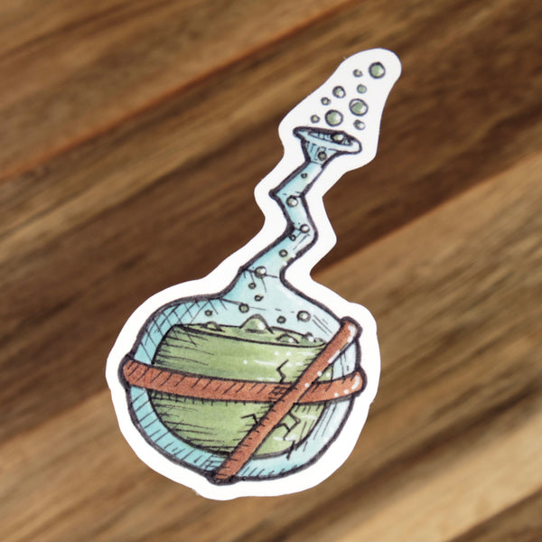Green Potion Bottle Sticker
