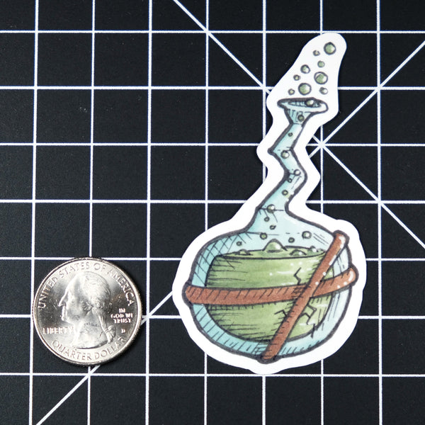 Green Potion Bottle Sticker