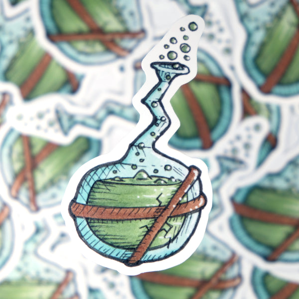 Green Potion Bottle Sticker