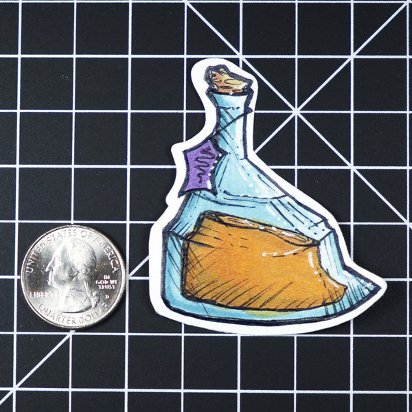 Orange Potion Bottle Sticker